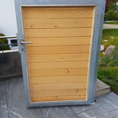 Gartentor Holz Metall